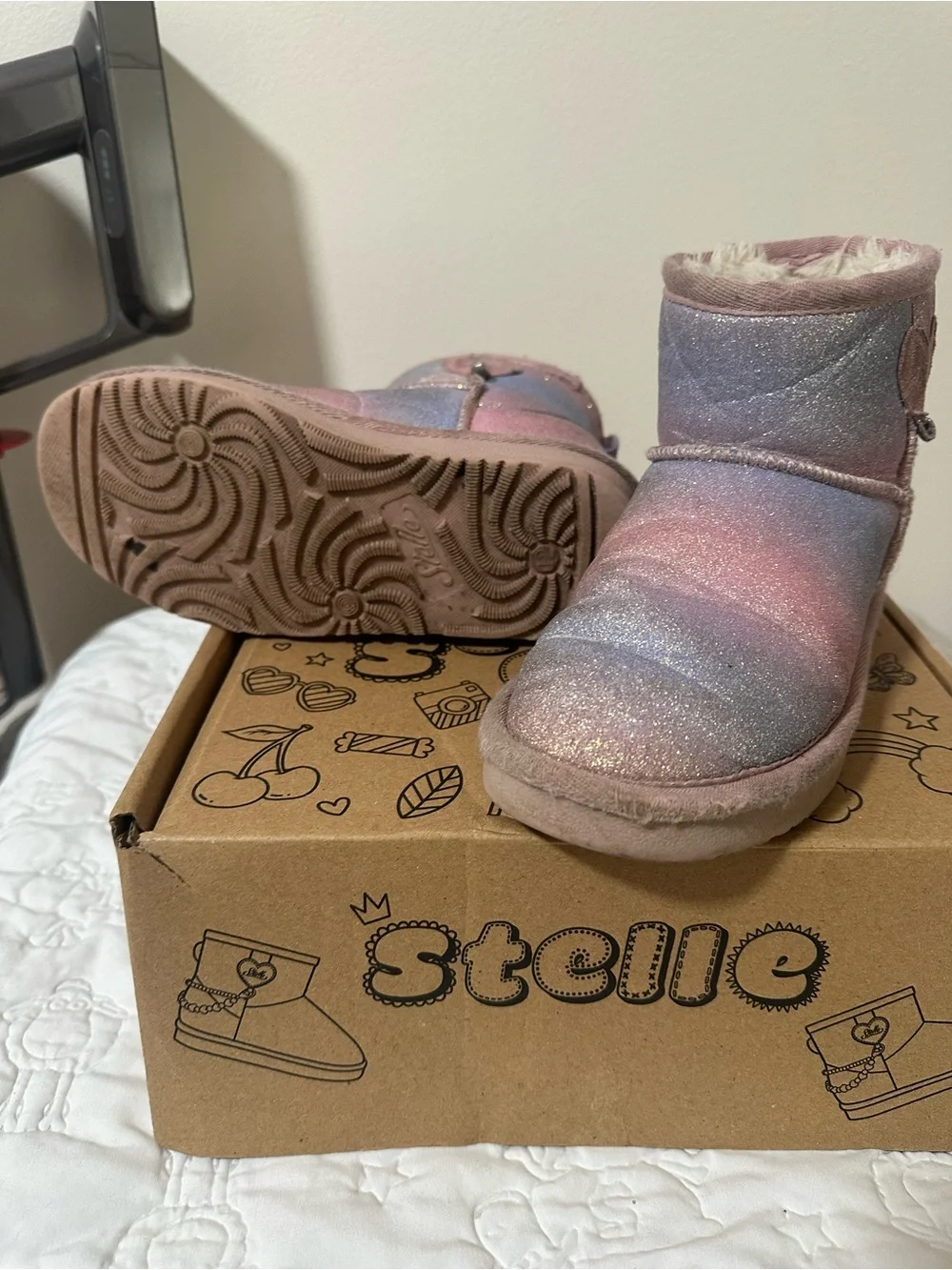 Stelle Kids Faux Show Short Suede Boots